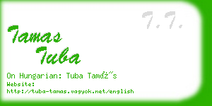 tamas tuba business card